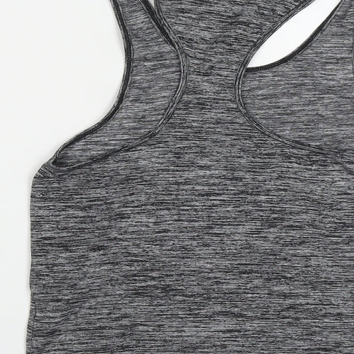 USA Pro Girls Grey  Polyester Basic Tank Size 9-10 Years Round Neck
