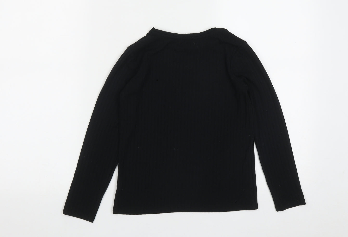 George Girls Black  Polyester Basic Casual Size 8-9 Years Round Neck