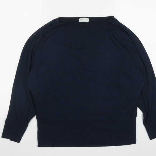 Apricot Womens Blue Round Neck  Viscose Pullover Jumper Size M