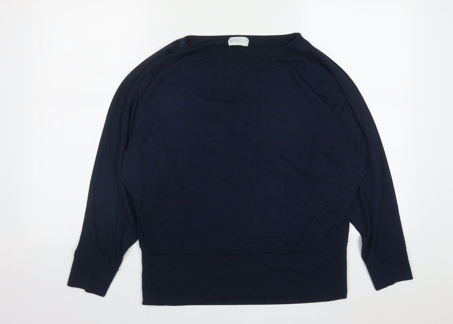 Apricot Womens Blue Round Neck  Viscose Pullover Jumper Size M