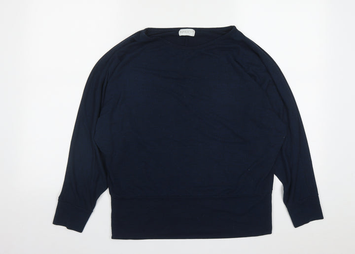 Apricot Womens Blue Round Neck  Viscose Pullover Jumper Size M