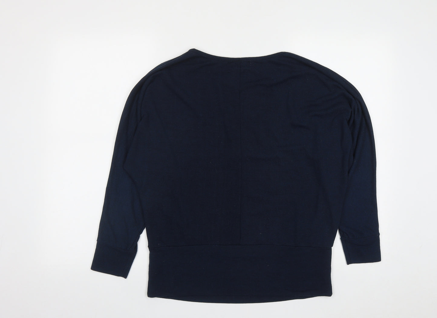 Apricot Womens Blue Round Neck  Viscose Pullover Jumper Size M
