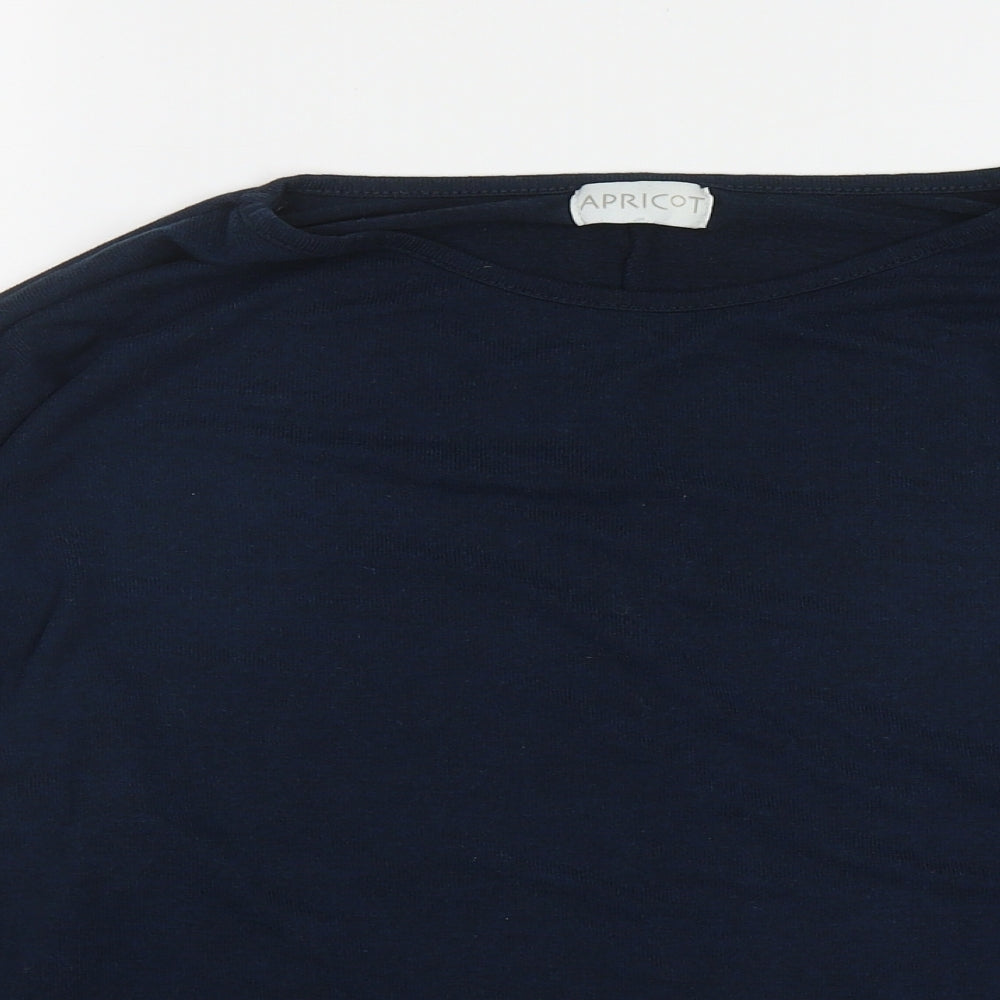 Apricot Womens Blue Round Neck  Viscose Pullover Jumper Size M