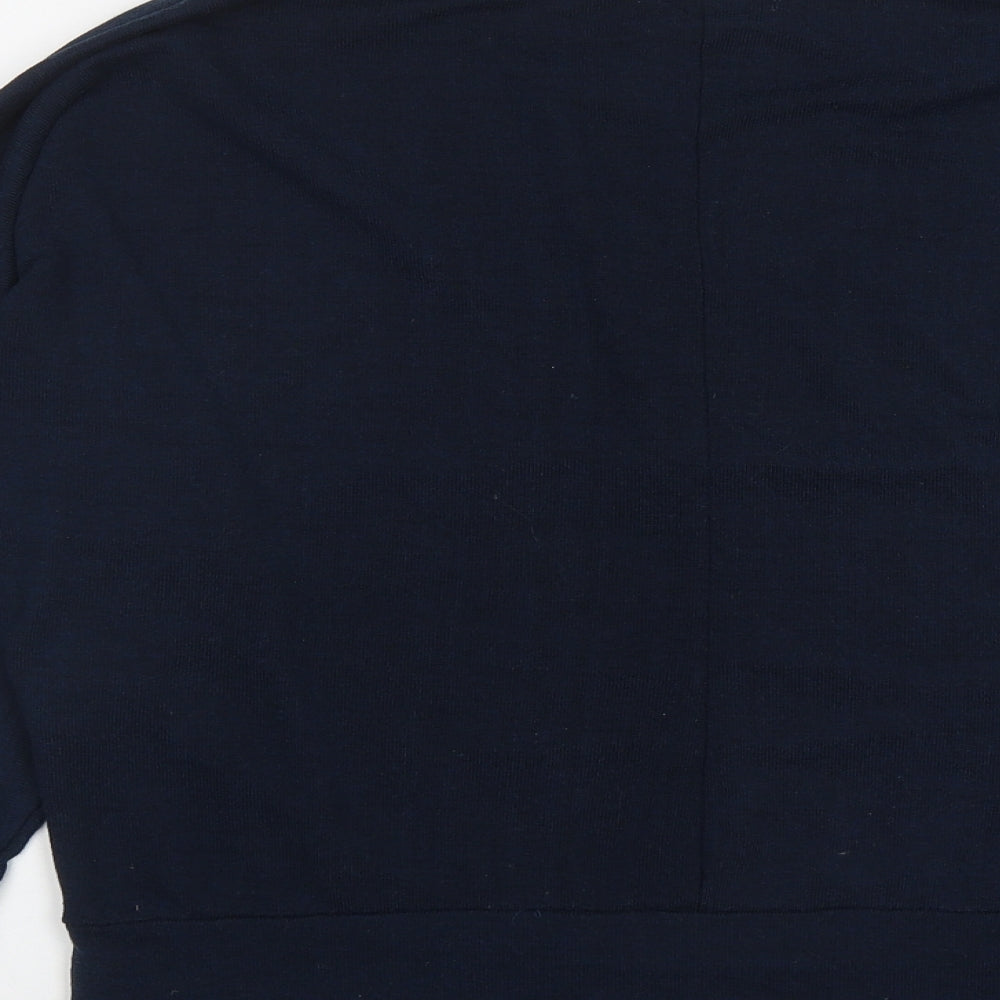 Apricot Womens Blue Round Neck  Viscose Pullover Jumper Size M