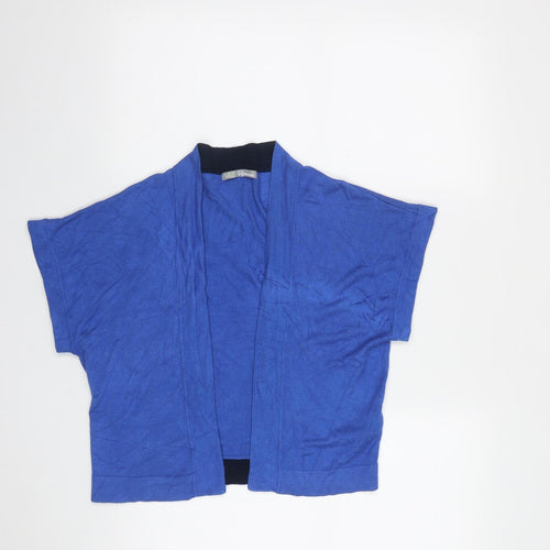 Marks and Spencer Womens Blue V-Neck  Viscose Shrug Jumper Size 12
