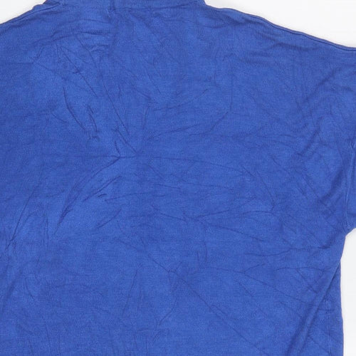 Marks and Spencer Womens Blue V-Neck  Viscose Shrug Jumper Size 12