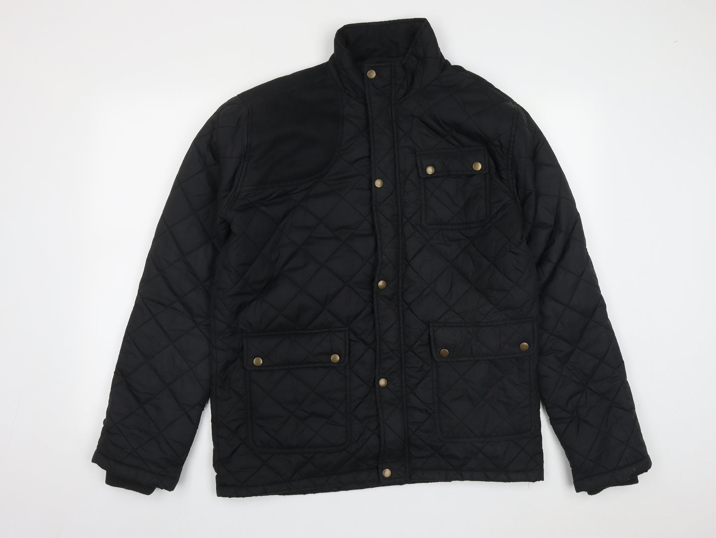 Cedar Wood State Mens Black   Quilted Coat Size M  Zip