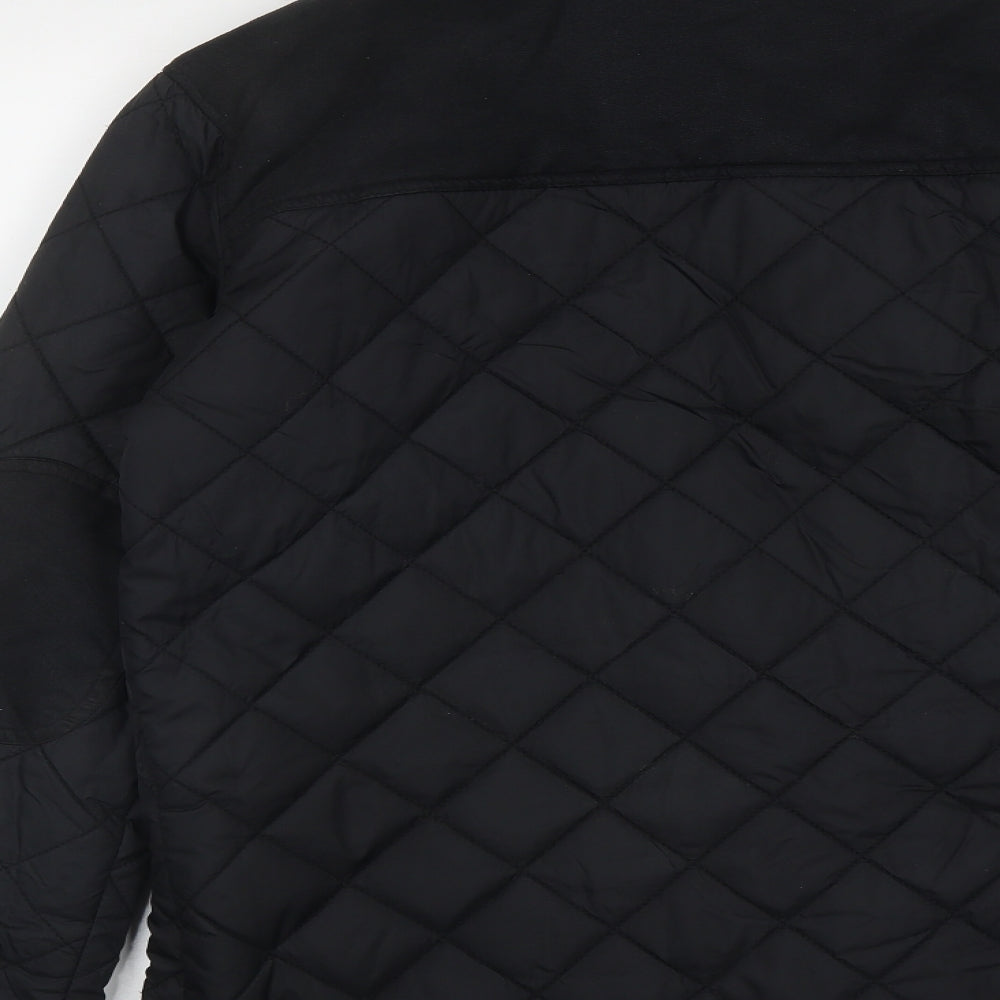 Cedar Wood State Mens Black   Quilted Coat Size M  Zip