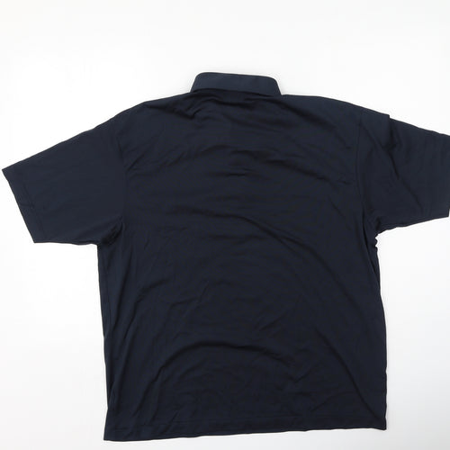 Preworn Mens Blue  Cotton  Polo Size L Collared