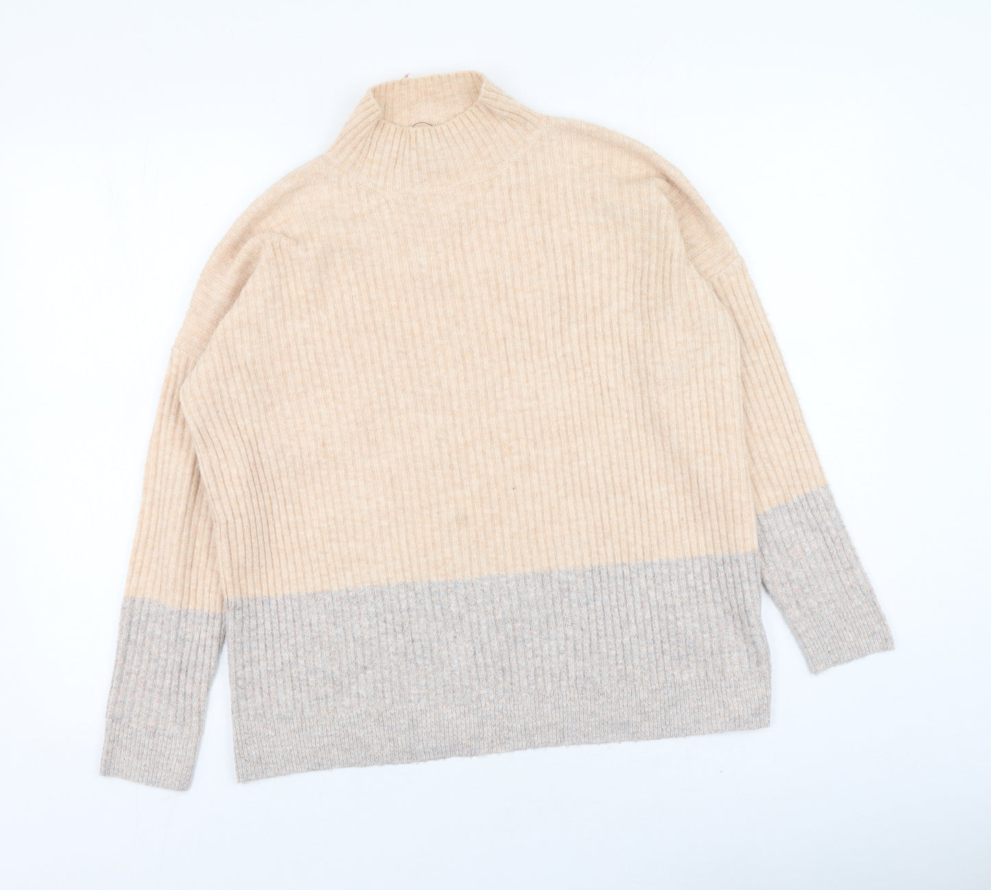 Marks and Spencer Womens Multicoloured Round Neck  Acrylic Pullover Jumper Size S