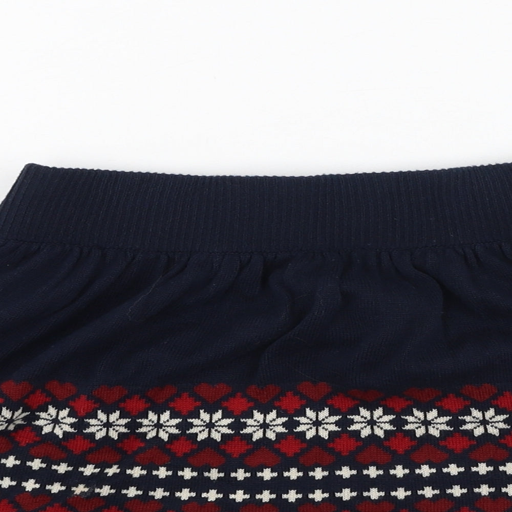 Primark  Womens Multicoloured  Cotton Pleated Skirt Size 6