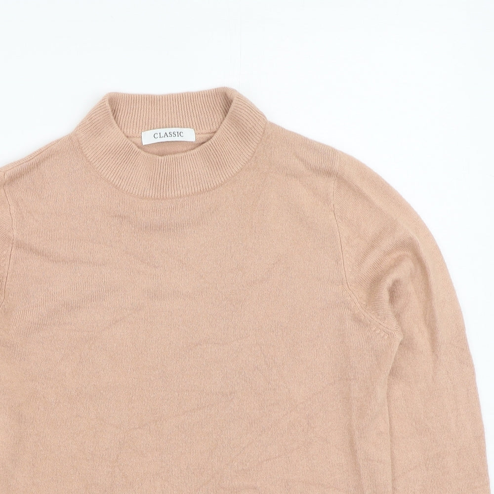 Marks and Spencer Womens Orange Round Neck  Acrylic Pullover Jumper Size 8