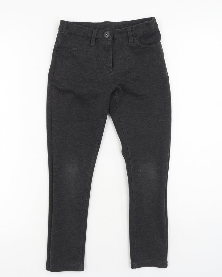 Next Girls Grey Polyester Dress Pants Trousers Size 9 Months Regular