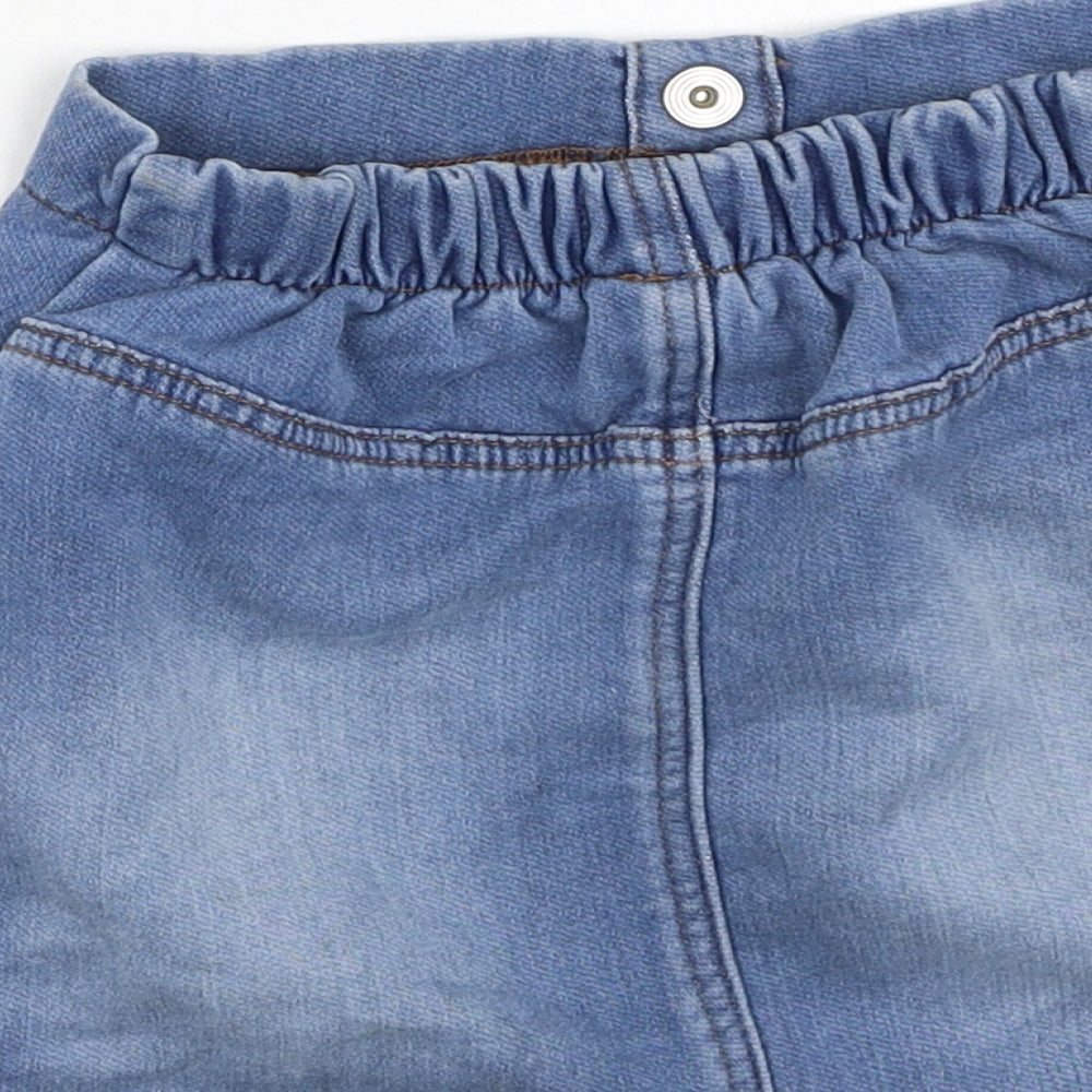 Next  Girls Blue  Cotton Mini Skirt Size 4-5 Years  Regular