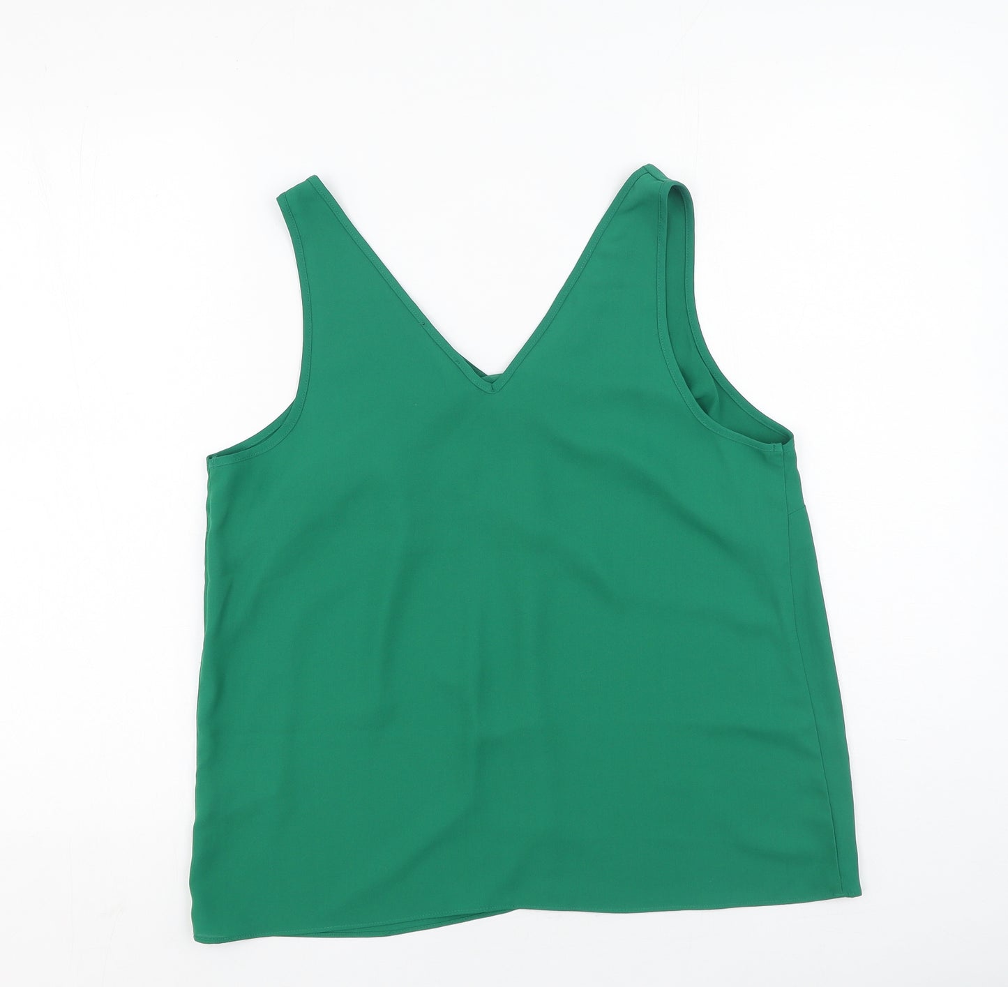 Papaya Womens Green  Polyester Camisole Tank Size 12 Round Neck