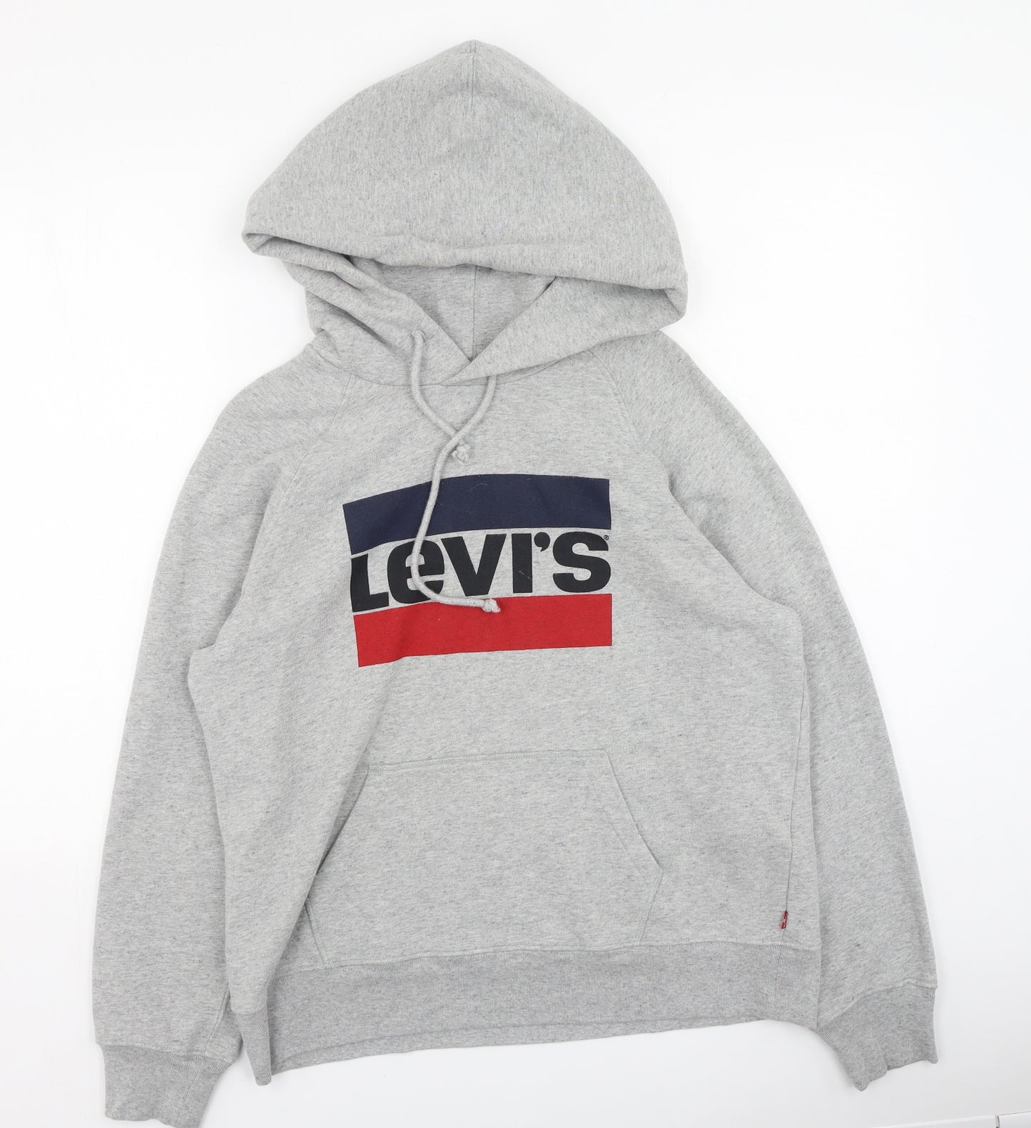 levis Mens Grey  Cotton Pullover Hoodie Size S