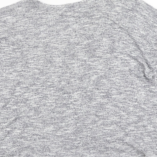New Look Womens Blue  Viscose Basic T-Shirt Size 12 Round Neck