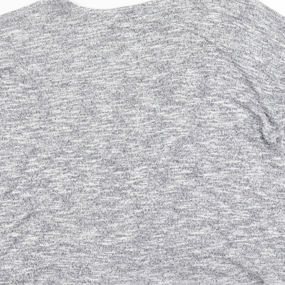 New Look Womens Blue  Viscose Basic T-Shirt Size 12 Round Neck