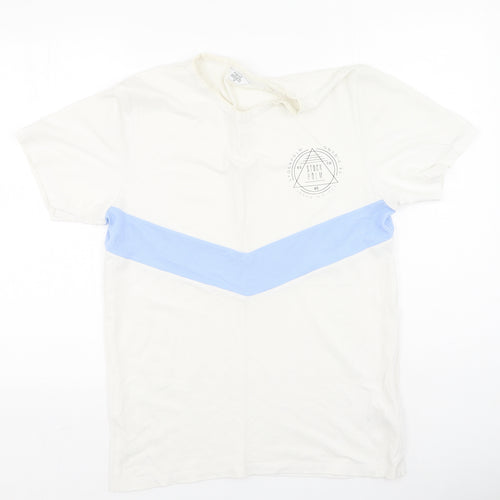 NEXT Mens Multicoloured  Cotton  T-Shirt Size M Round Neck