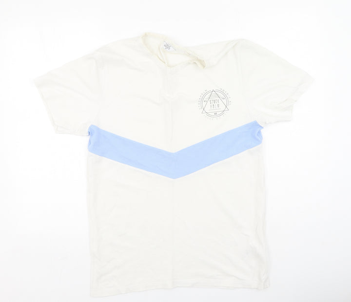 NEXT Mens Multicoloured  Cotton  T-Shirt Size M Round Neck