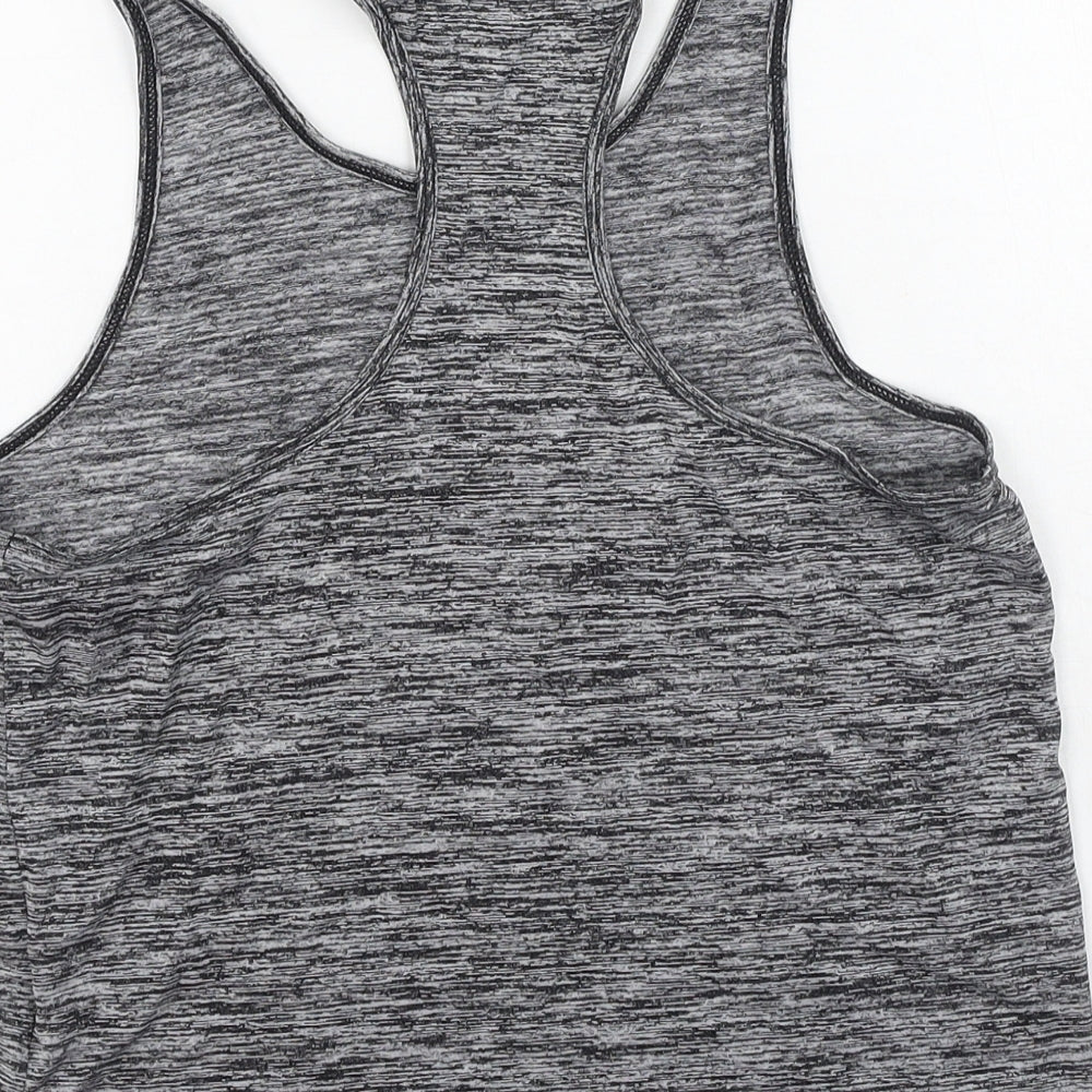 USA Pro Girls Grey  Nylon Basic T-Shirt Size 13 Years Round Neck