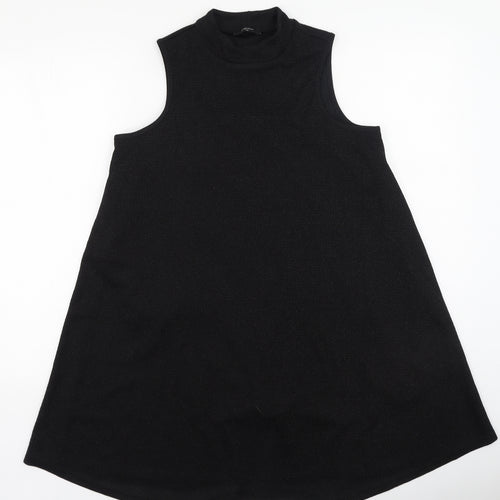 Papaya Womens Black  Polyester Fit & Flare  Size 10  High Neck