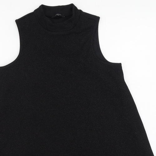 Papaya Womens Black  Polyester Fit & Flare  Size 10  High Neck