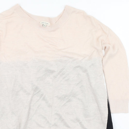 River Island  Womens Multicoloured  Viscose Basic Blouse Size 6 Round Neck