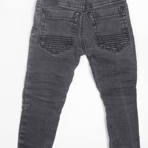 TU Boys Black  Cotton Skinny Jeans Size 3 Years  Regular Button