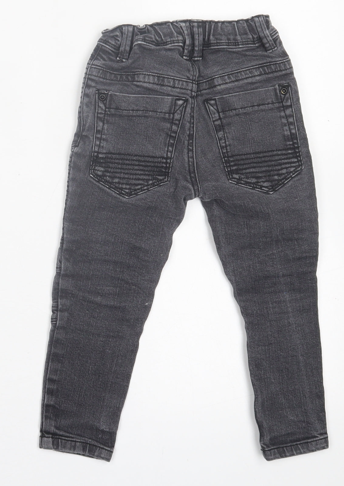 TU Boys Black  Cotton Skinny Jeans Size 3 Years  Regular Button