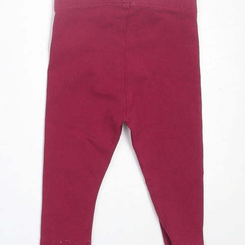 Dunnes Stores Girls Purple Floral Cotton Capri Trousers Size 0-3 Months  Pullover
