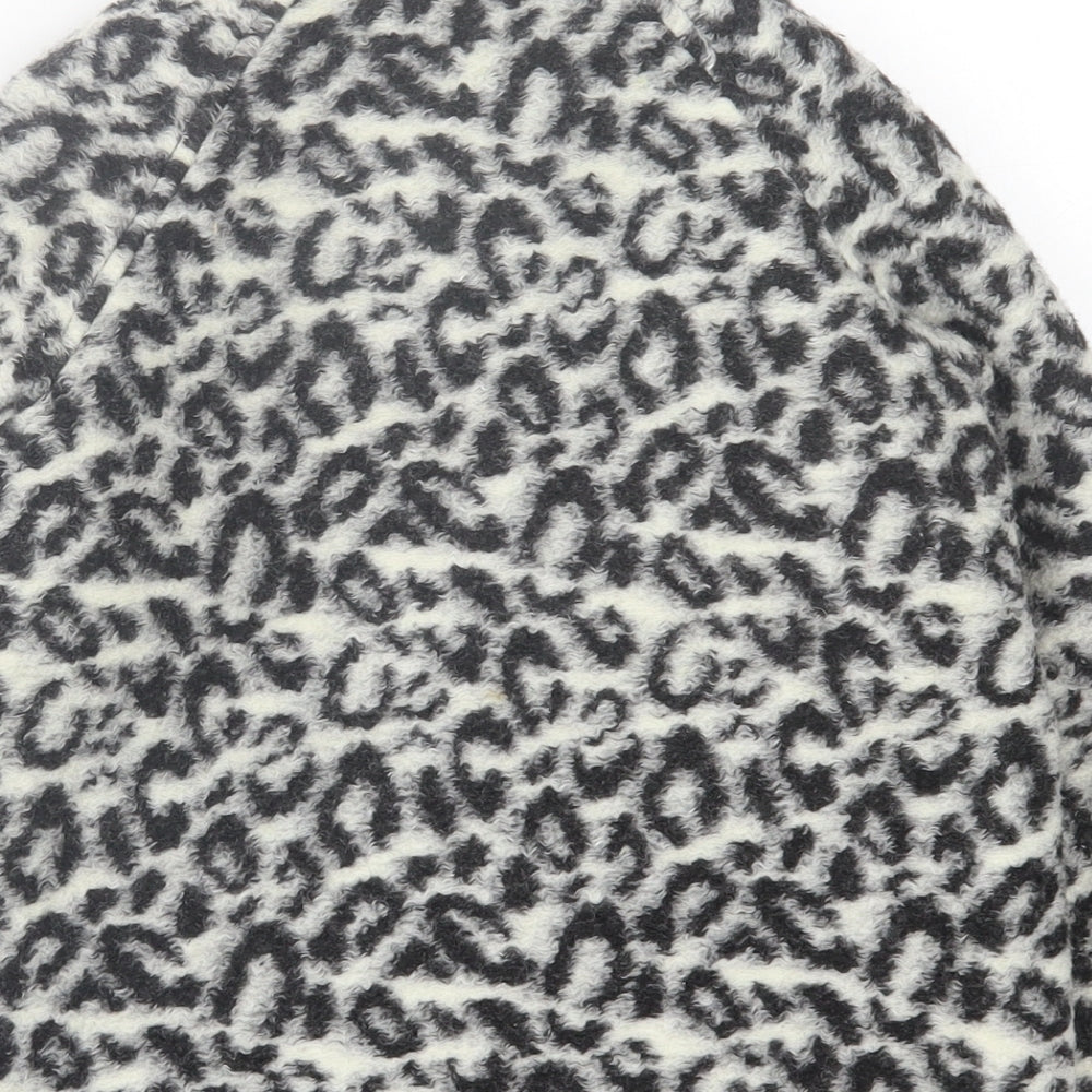 NEXT Girls Beige Animal Print  Overcoat Coat Size 3-4 Years  Button