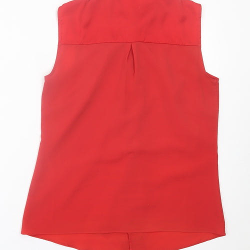 Per Una Womens Red  Polyester Basic Tank Size 12 Collared