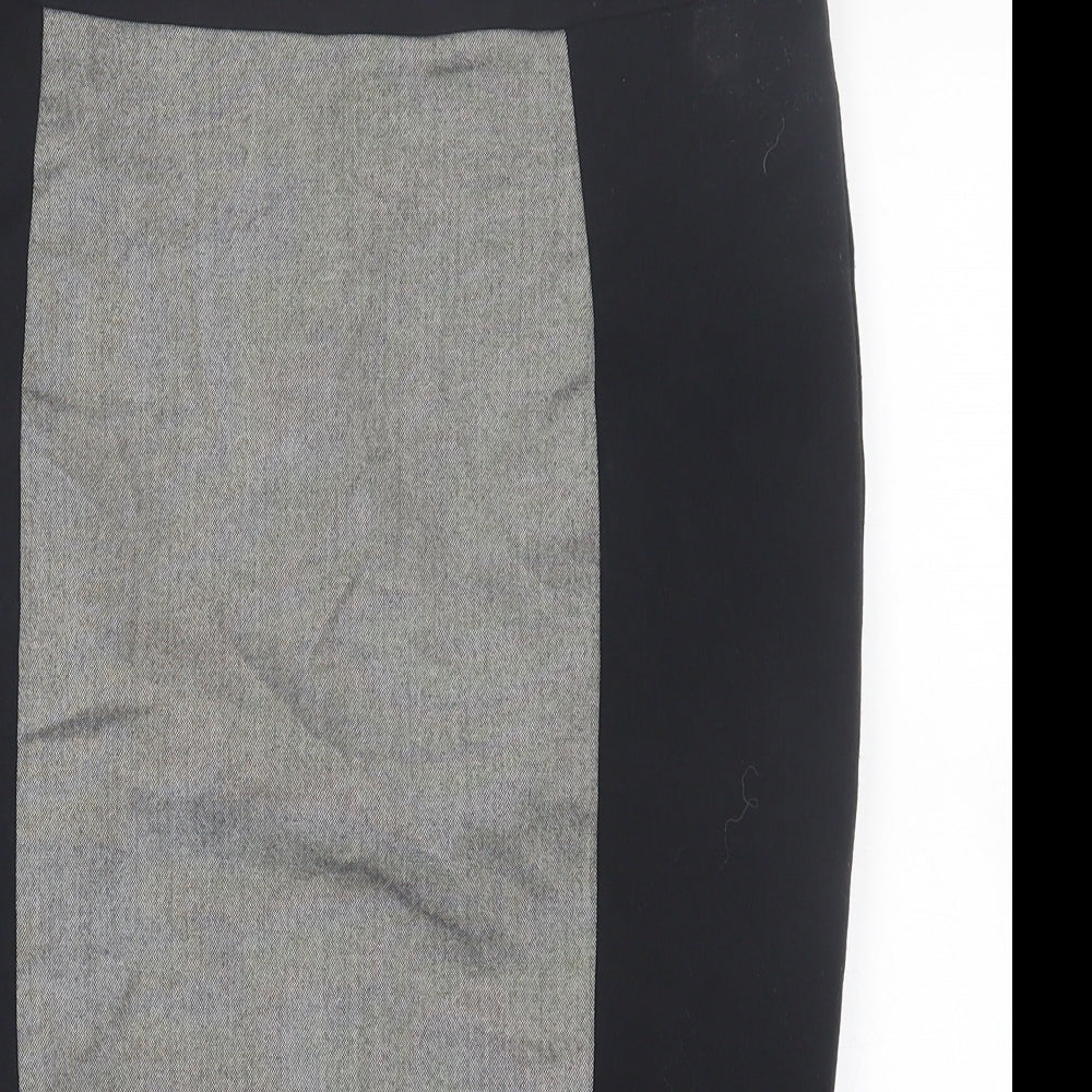 Papaya Womens Black  Polyester Straight & Pencil Skirt Size 14   Zip