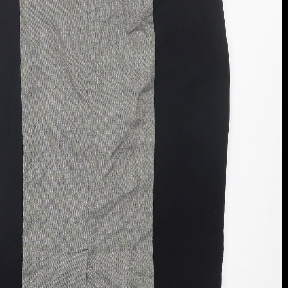 Papaya Womens Black  Polyester Straight & Pencil Skirt Size 14   Zip