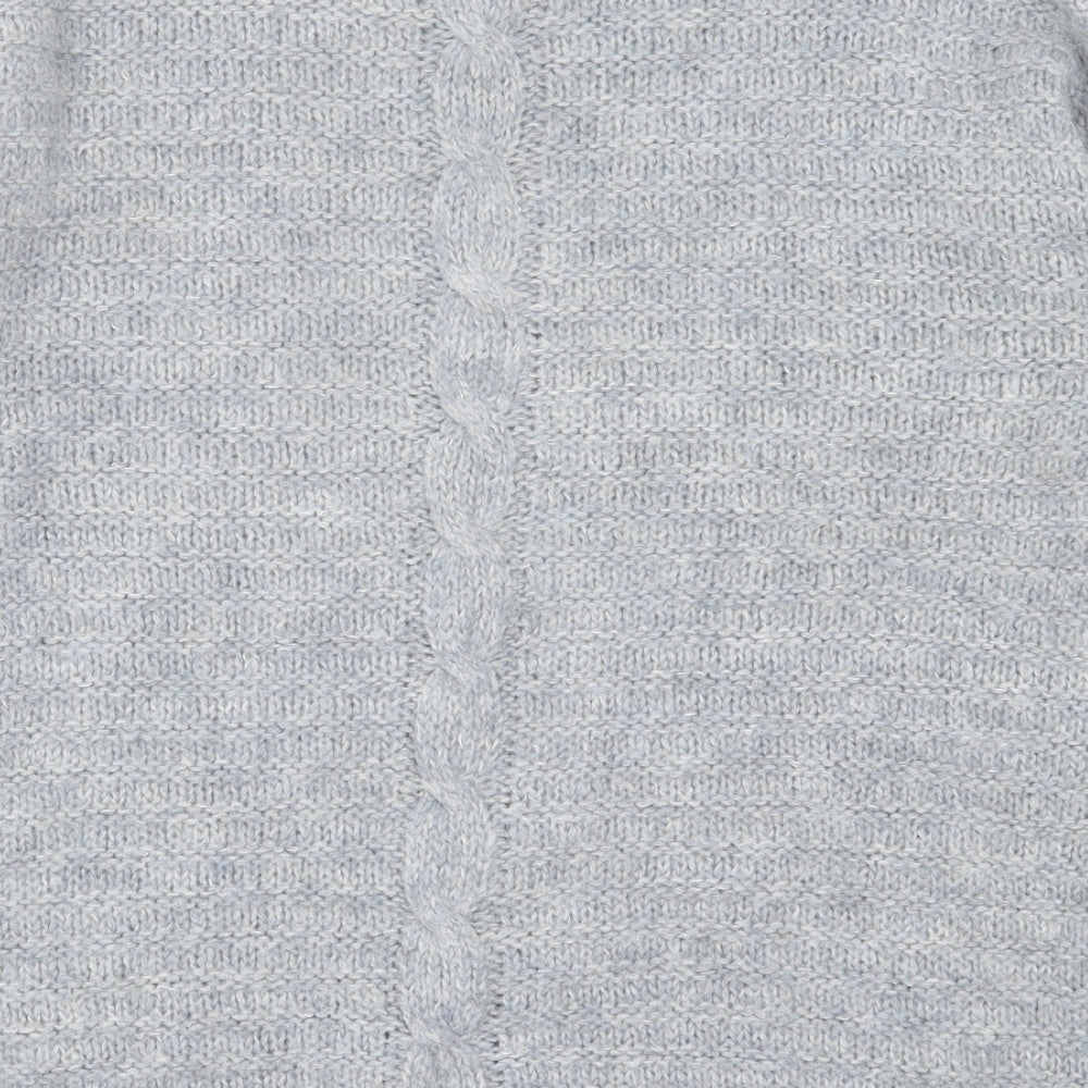 TU Womens Grey Crew Neck  Acrylic Pullover Jumper Size 10