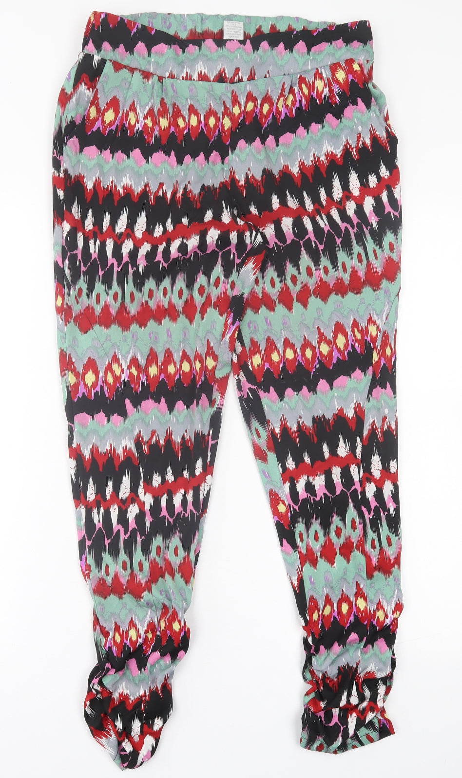 dizzylizzy Womens Multicoloured Geometric Polyester Trousers  Size M L29 in Regular