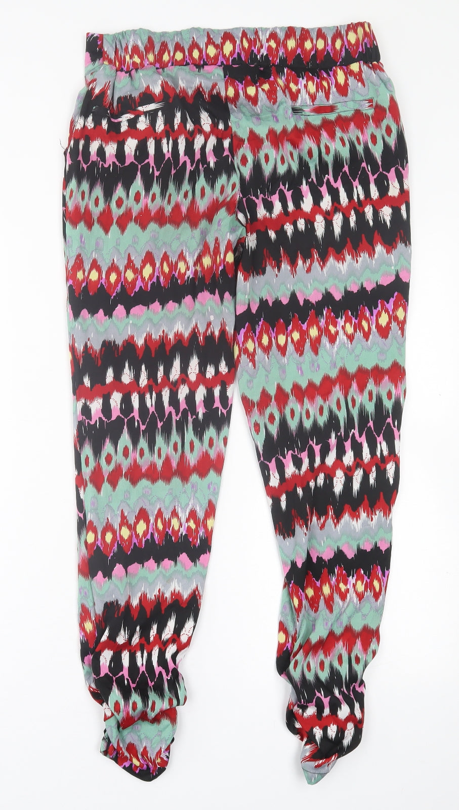 dizzylizzy Womens Multicoloured Geometric Polyester Trousers  Size M L29 in Regular