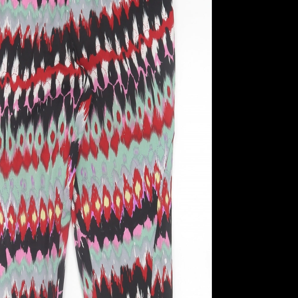 dizzylizzy Womens Multicoloured Geometric Polyester Trousers  Size M L29 in Regular