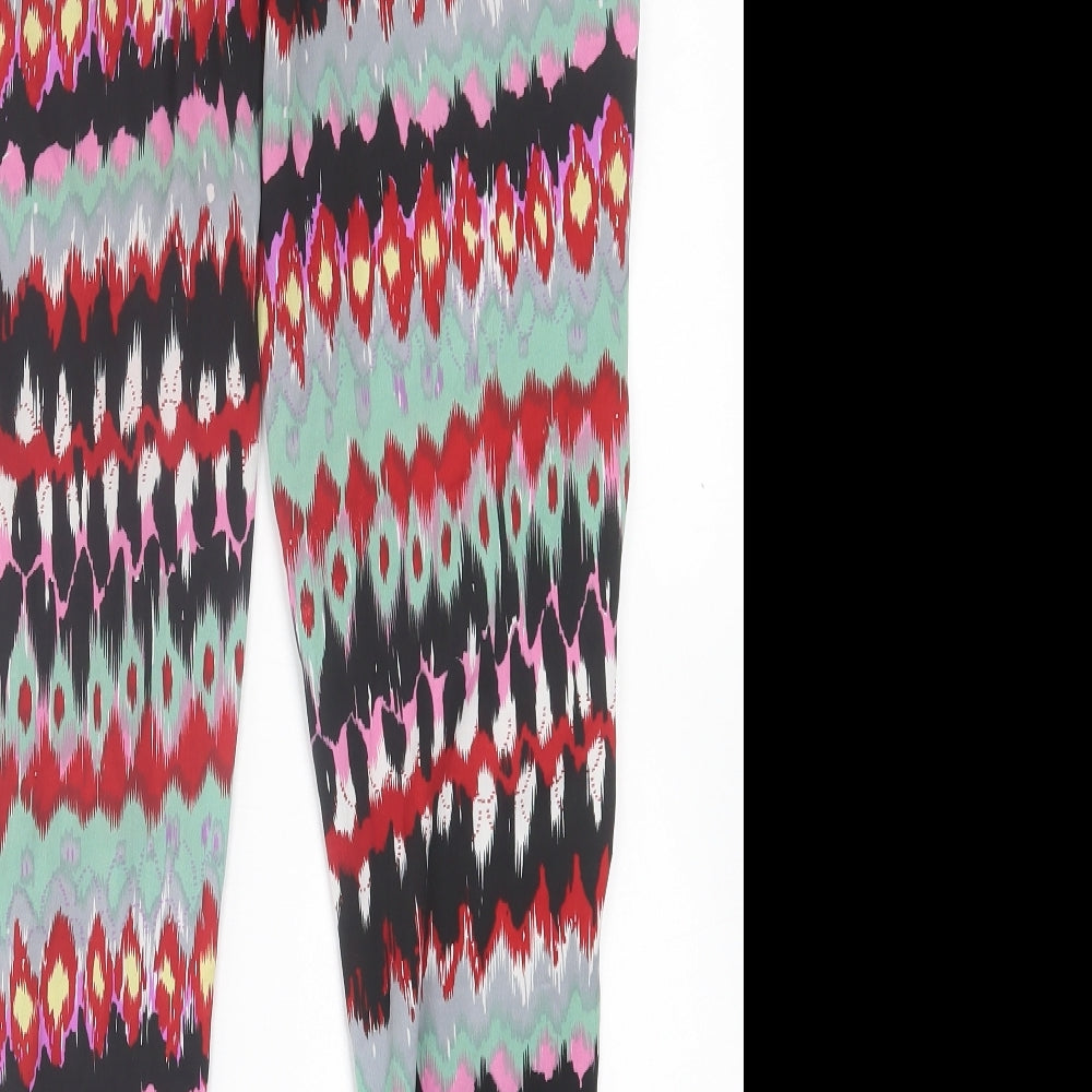 dizzylizzy Womens Multicoloured Geometric Polyester Trousers  Size M L29 in Regular