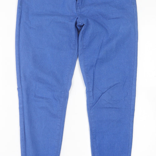 Denim & Co. Womens Blue  Cotton Skinny Jeans Size 8 L27 in Regular Button