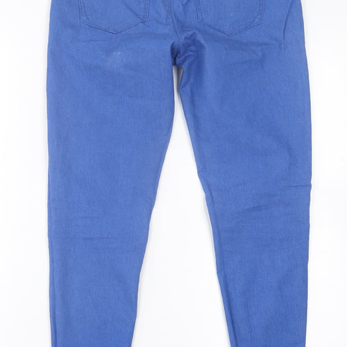 Denim & Co. Womens Blue  Cotton Skinny Jeans Size 8 L27 in Regular Button