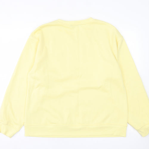 Dunnes Stores Womens Yellow  Cotton Pullover Sweatshirt Size M  Pullover