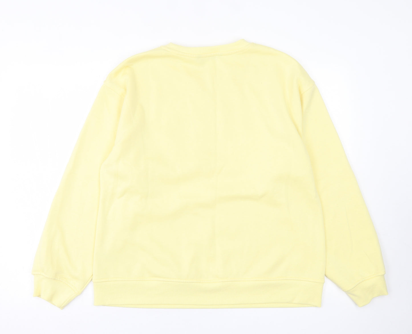 Dunnes Stores Womens Yellow  Cotton Pullover Sweatshirt Size M  Pullover