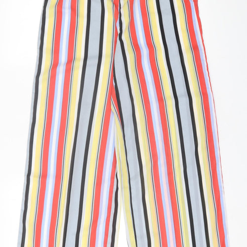 I SAW IT FIRST Womens Multicoloured Striped Polyester Trousers  Size 10 L30 in Regular Zip