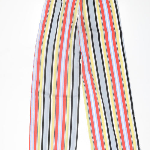 I SAW IT FIRST Womens Multicoloured Striped Polyester Trousers  Size 10 L30 in Regular Zip