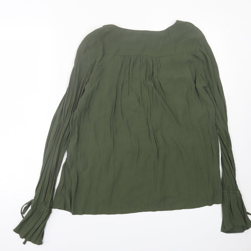 ASOS Womens Green  Viscose Basic Blouse Size 12 V-Neck