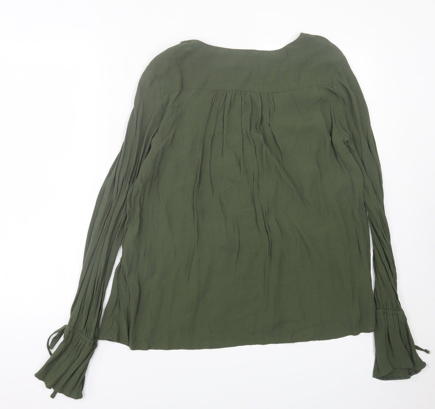 ASOS Womens Green  Viscose Basic Blouse Size 12 V-Neck
