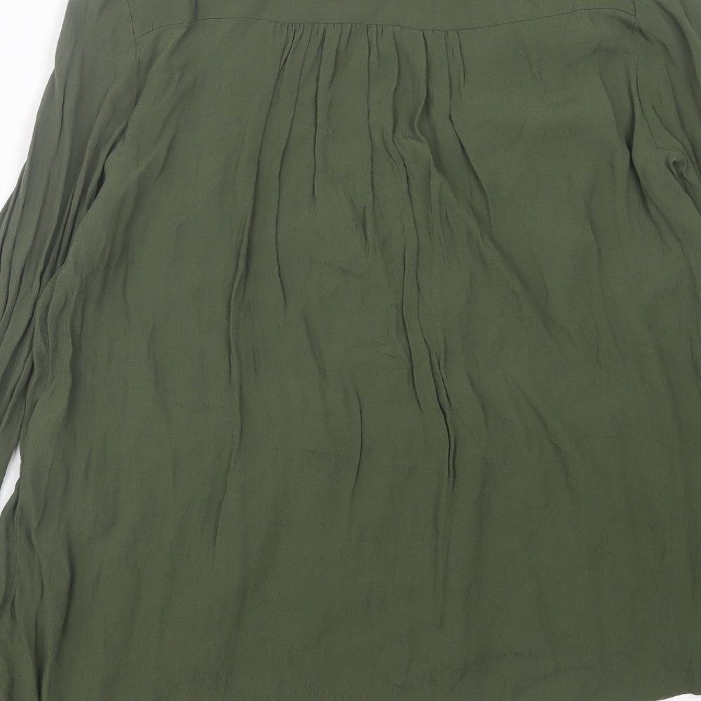 ASOS Womens Green  Viscose Basic Blouse Size 12 V-Neck
