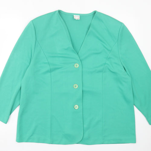Karelia Womens Green   Jacket  Size 20  Button